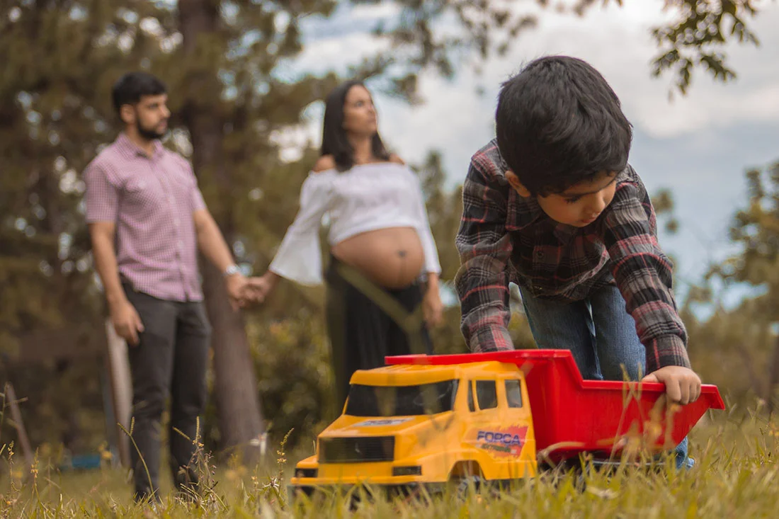 ensaio fotografico familia criança carrinho pais