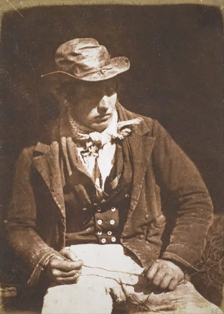 Impressão em papel salgado de David Octavius Hill a partir de um calotipo de Robert Adamson,